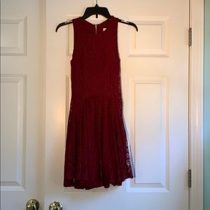 Francesca's Collections Dresses - Francesca’s Maroon Lace Semi-Formal Dress Francesca's Collections Dresses - Francesca’s Maroon Lace Semi-Formal Dress